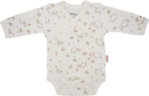 Tiffany Baby Lamb Organik Theme Kruvaze Bebek Body 20022 - Image 1