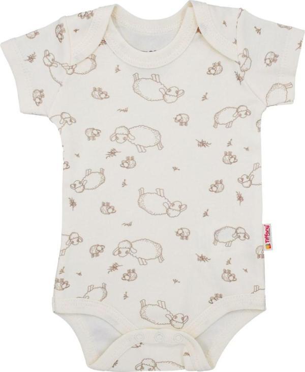 Tiffany Baby Lamb Organik Theme Yarım Kol Bebek Tulumu 20008 - Image 1