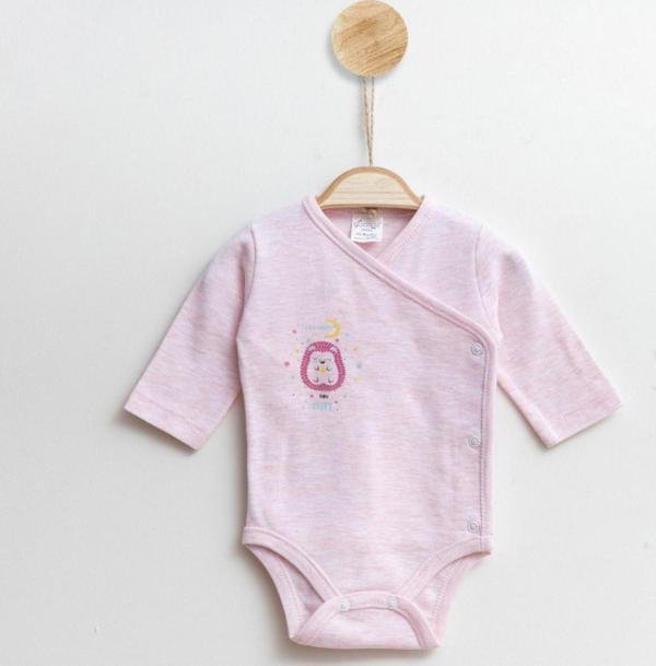 Gümüş Baby Kirpi Uzun Kollu Kız Bebek Body A70R - Image 1