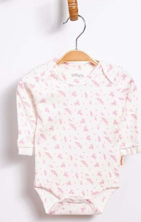 Tiffany Baby Wildflowers Theme Uzun Kollu Bebek Body 63011 - Image 1
