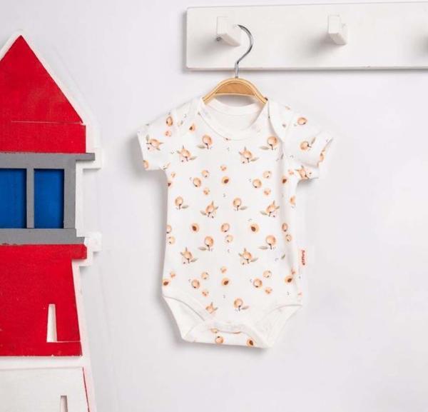 Tiffany Baby Apricot Theme Yarım Kol Bebek Badi 2455008 - Image 1