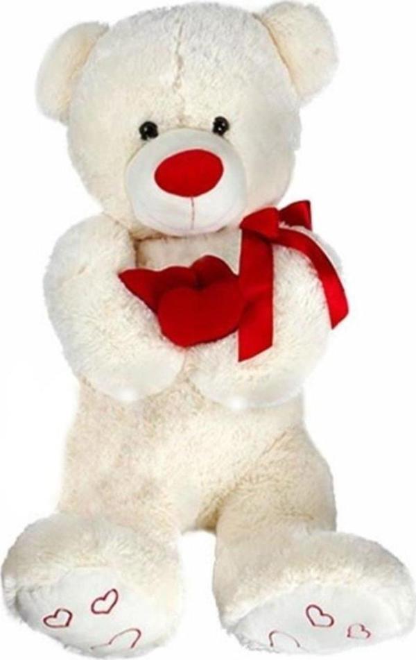Halley Peluş Kalpli Ayı 100 Cm - Image 1