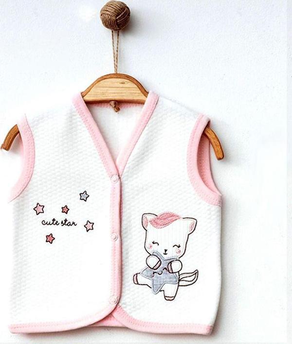 Ekebaby Cute Star Lüks Kapitone Yelek 44116 - Image 1