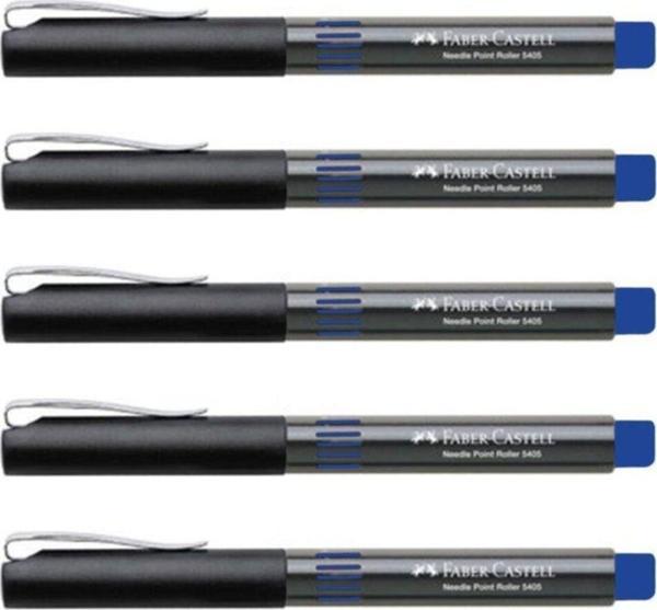 Faber-Castell Roller Iğne Uçlu Mavi 5405 5'Li - Image 1