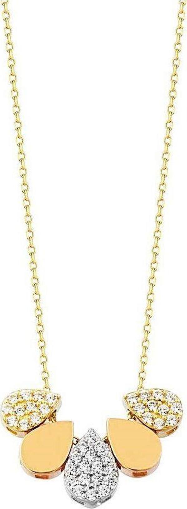 Altın Damla Kolye 14K Gold Tria - Image 1