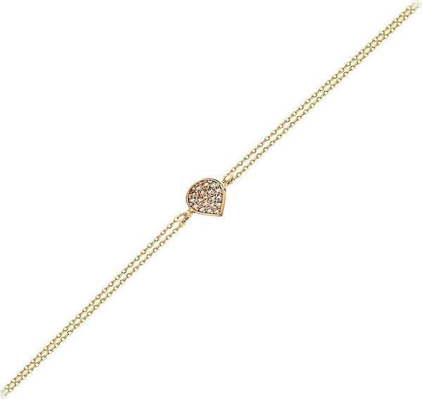 Altın Zincir Damla Bileklik 14K Rose Gold - Image 1