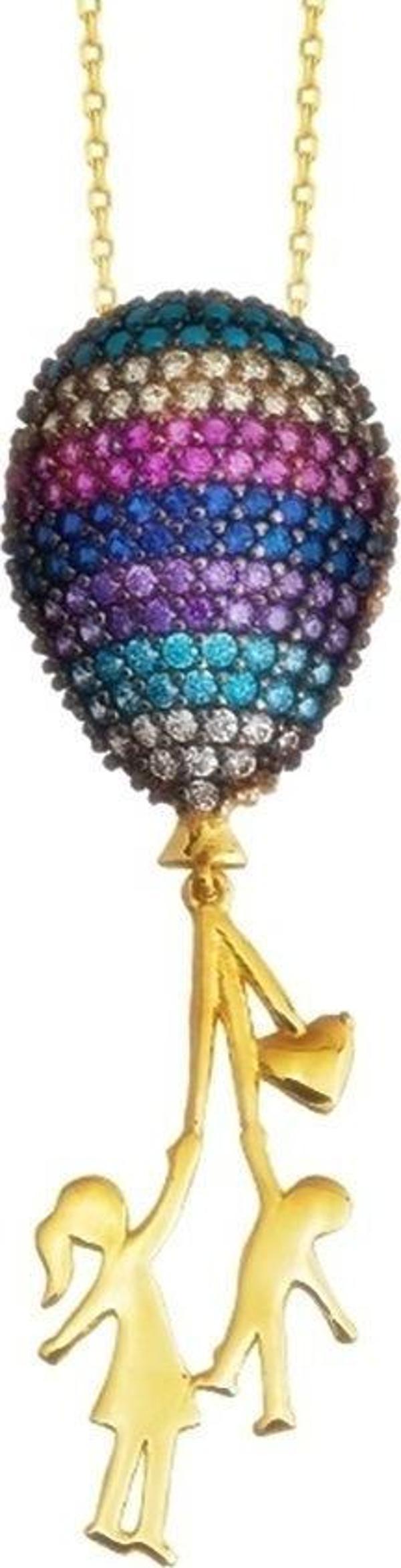 Altın Kolye Baloncu Kız 14K 42 Cm Zincir - Image 1