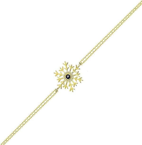 Gözlü Kartanesi Altın Zincir Bileklik 14K Gold - Image 1