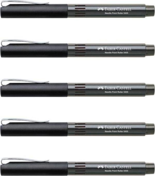 Faber-Castell Roller Kalem 0.5 Mm Iğne Uçlu Siyah 5405 5 Adet - Image 1