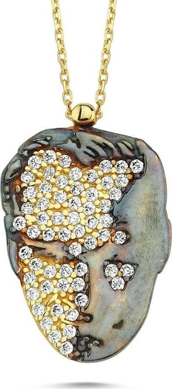 Atatürk Kolye Altın 14K Gold Mineli 3D Tasarım - Image 1