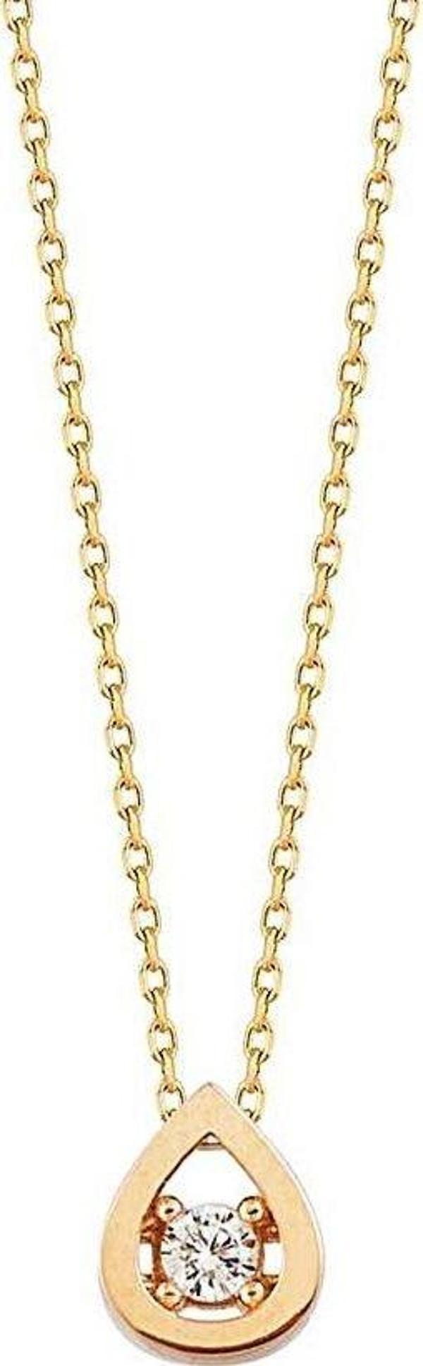 Damla Tektaş Altın Kolye Rose Gold 14K - Image 1