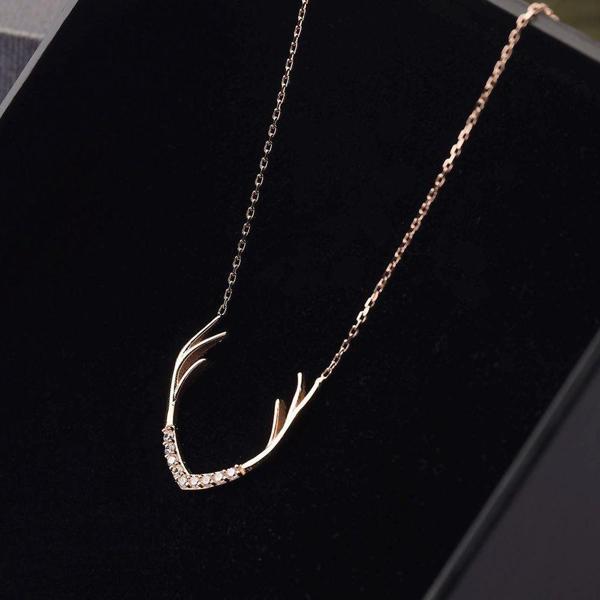 Geyik Boynuzu Altın Kolye 14K Gold - Image 1