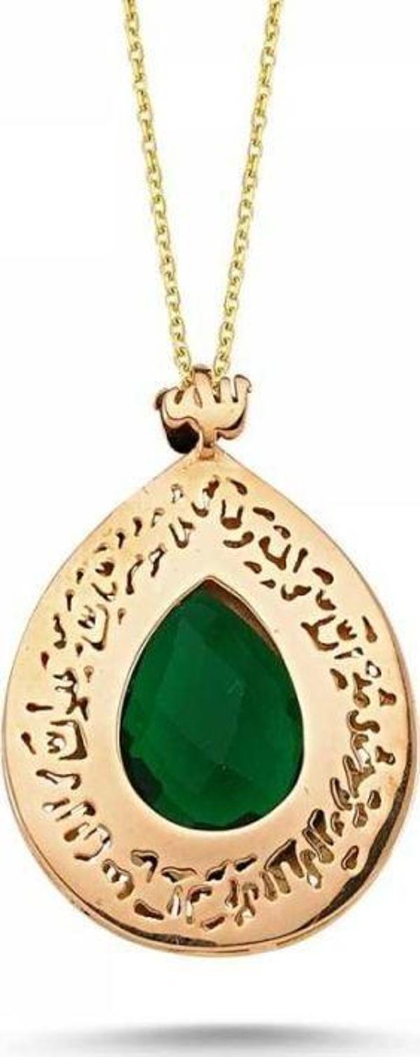 Altın TESİR Kolye Yeşil Turmalin Taşlı - Image 1