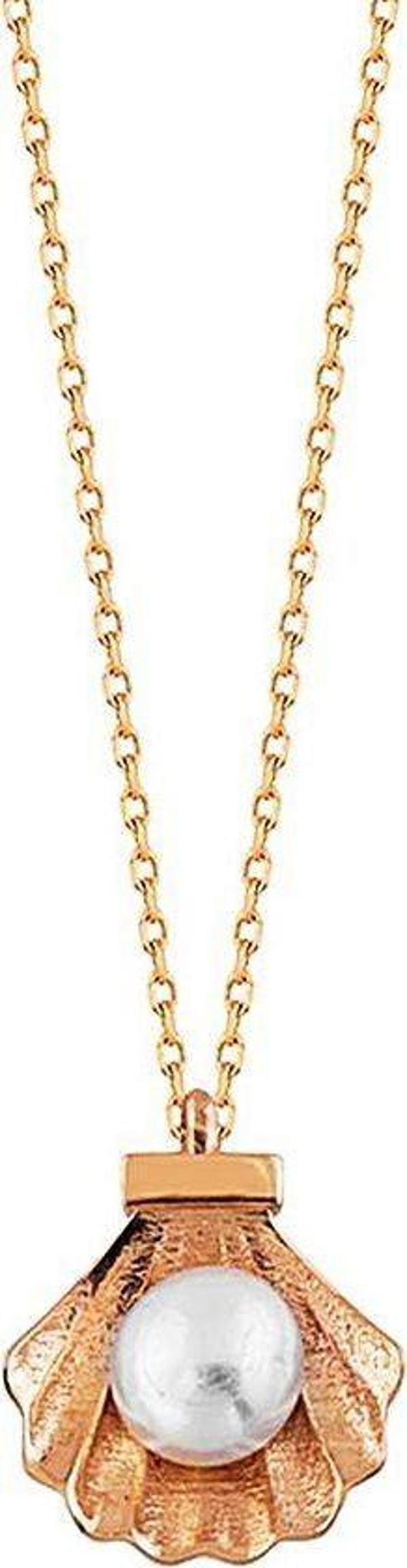 İstiridye Altın Kolye 14K Rose Gold Yeni Model - Image 1