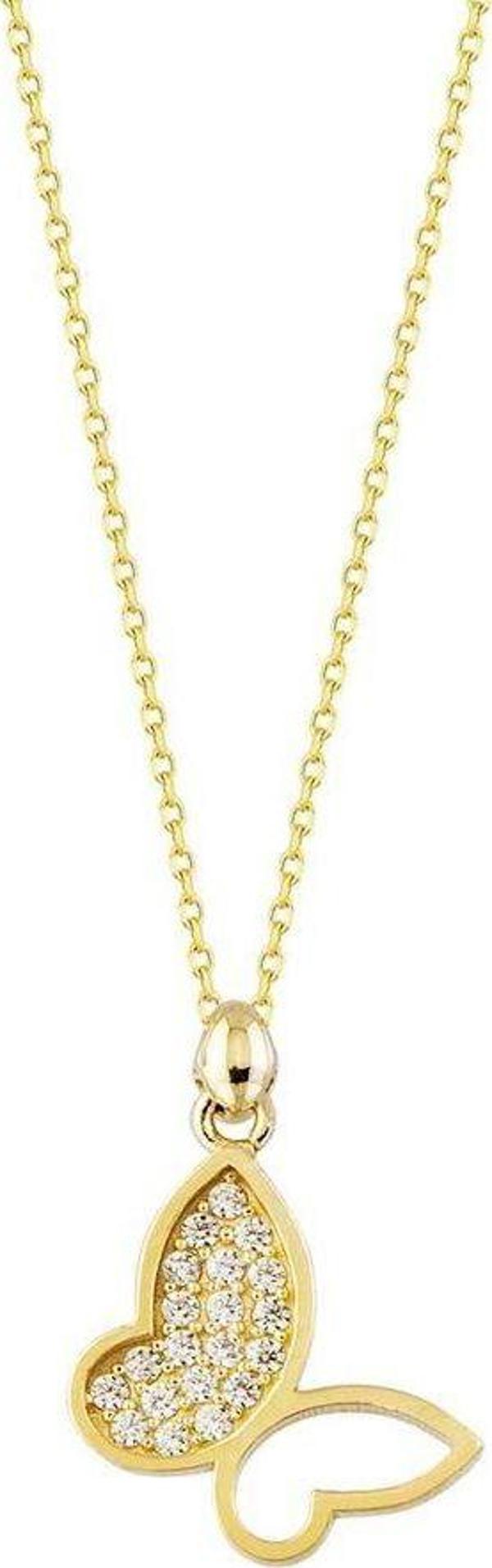 Kelebek Altın Kolye 14K Gold - Image 1