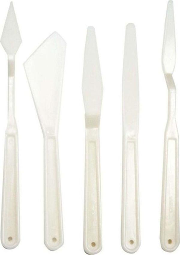 Rich Spatula Plastik 5 Li Set Beyaz 11248 - Image 1