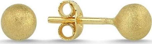 Altın Top Küpe Simli 14K Gold 5,0 mm - Image 1
