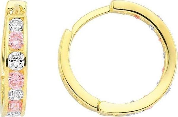 Çocuk Küpesi Halka 14K Altın Pembe - Image 1