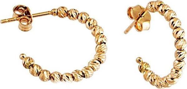 Altın Halka Küpe Dorikalı 14K Gold Üç Renk - Image 1