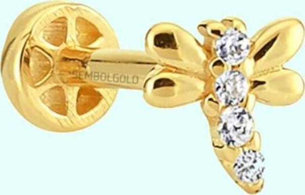 Altın Yusufcuk Tragus Piercing 14 Ayar - Image 1