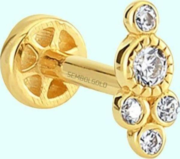 Altın Beştaş Tragus Piercing 14 Ayar - Image 1