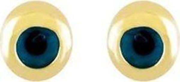 Nazarboncuk Altın Küpe Çivili 14K Gold - Image 1
