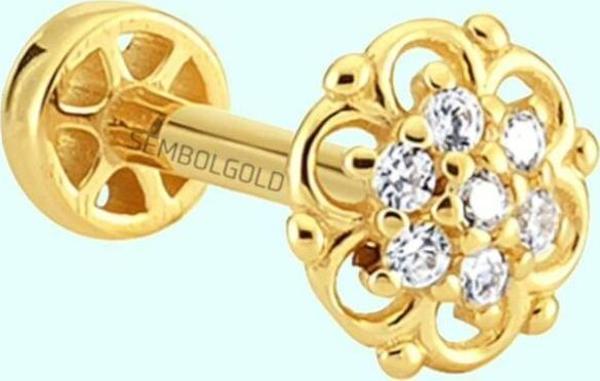 Altın Tragus Piercing 14 Ayar - Image 1