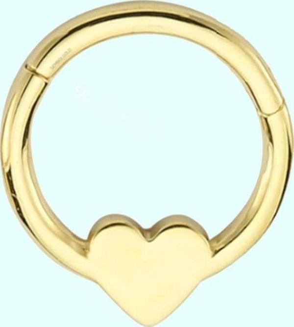 Altın Halka Piercing Kalp 14 Ayar - Image 1
