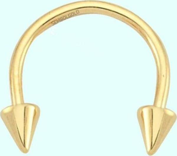Altın Yarım Halka Kulak Piercing 14 Ayar Sivri Uç - Image 1