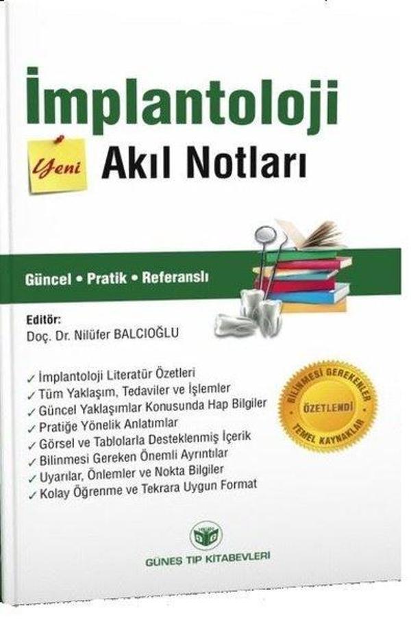 İmplantoloji Akıl Notları - Güneş Tıp Kitabevleri - Image 1