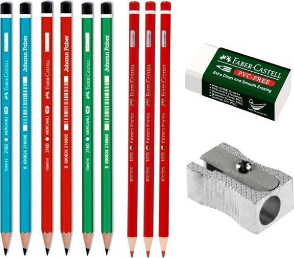 Faber-Castell Kurşun Kalem Seti +Silgi+Kalemtıraş - Image 1