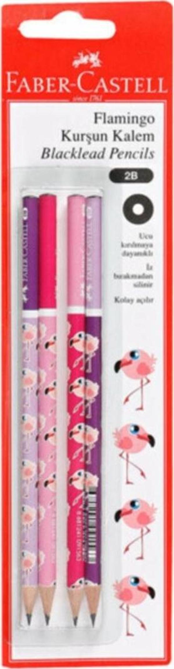 Faber-Castell Flamingo Kurşun Kalem 4Lu - Image 1