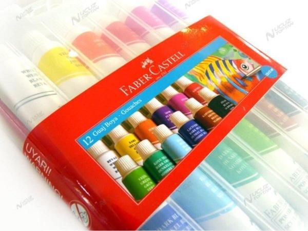 Faber-Castell Tüp Guaj Boya 12 Renk - Image 1
