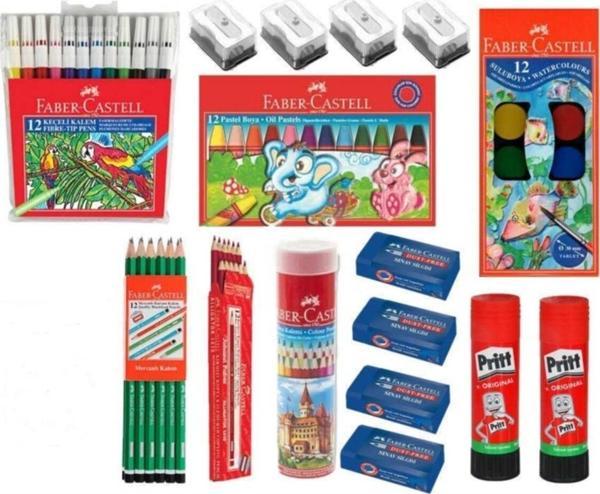 Faber-Castell Okul Kırtasiye 16 Parça Mega Set - Image 1
