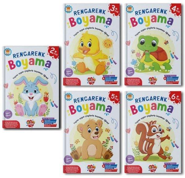 Rengarenk Boyama Seti - 5 Kitap Takım - Boyama Zamanı Yayınları - Image 1