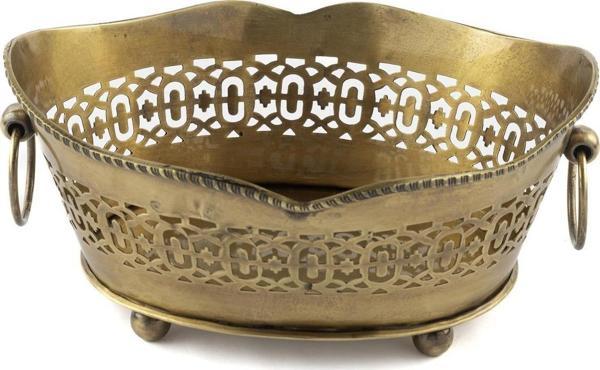 Mikasa Moor Antik Gold Oval Kulplu Kase 22x16x10cm - Image 1
