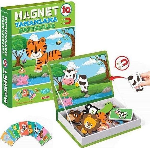 DiyToy Manyetik Magnet Hayvanlar Tamamlama Eğitici Oyun - Image 1
