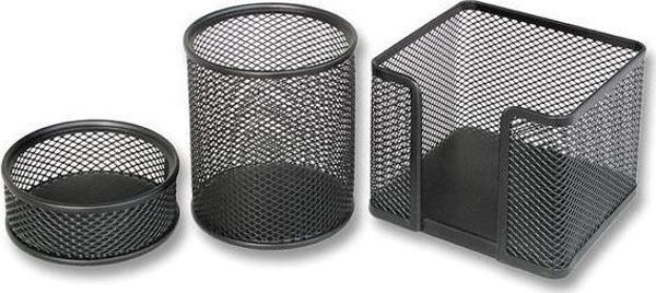 Bion 3lü Masaüstü Seti Metal Perforeli Siyah 9302 - Image 1