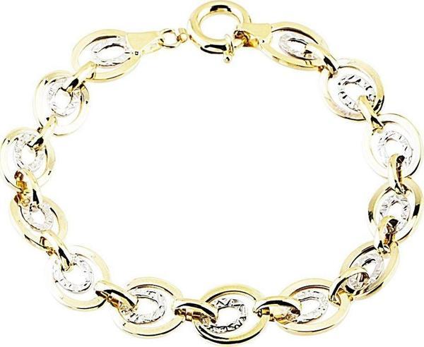 Altın Bileklik Hallow Tasarım 14K Sarı Beyaz - Image 1