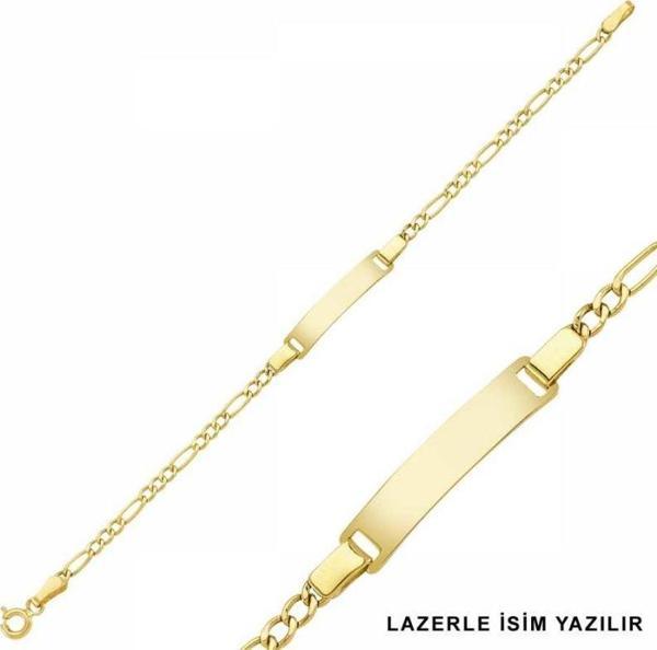 Altın Çocuk Bileklik Lazerle İsim Yazılır - Image 1