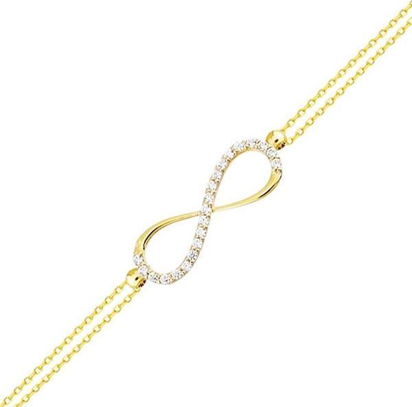 Altın Sonsuzluk Bileklik 14K Gold Taşlı - Image 1