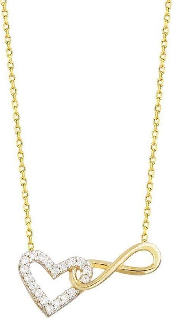 Kalp Sonsuzluk Altın Kolye 14K Gold - Image 1