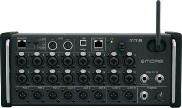 Midas MR18 Dijital Ses Mikseri iPad ve Android Tablet Kontrol - Image 1