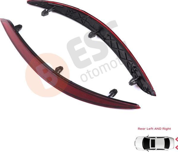 Fiat Egea 2015-On 4-Kapı Sedan 51998151 51998149 için Sağ Sol Arka Tampon Reflektörü - Image 1