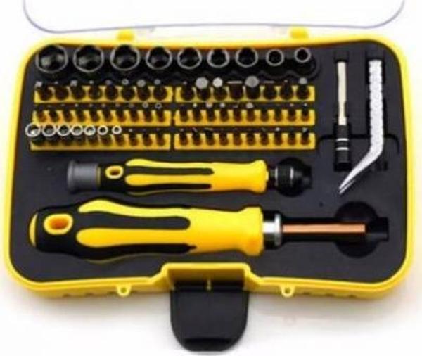 Polham 70 Parça Profesyonel Tornavida Seti, Manyetik Uçlu Çantalı Elektronikçi Çok Amaçlı Tamir Seti - Image 1
