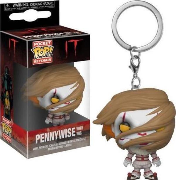 Funko Pop Pocket Keychain IT Pennywise With Wig - Image 1