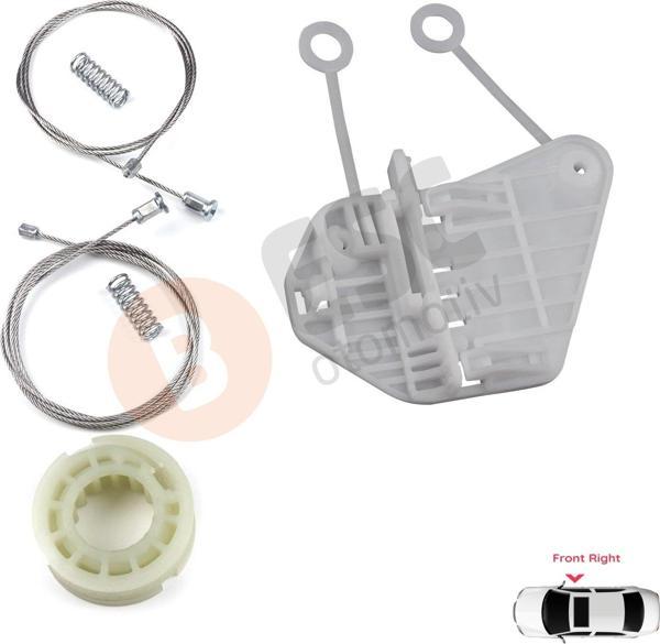 Smart Fortwo MK1 450 1998-2007 Coupe Cabrio Convertible C0002702 İçin Elektrikli Sağ Cam Kriko Seti - Image 1