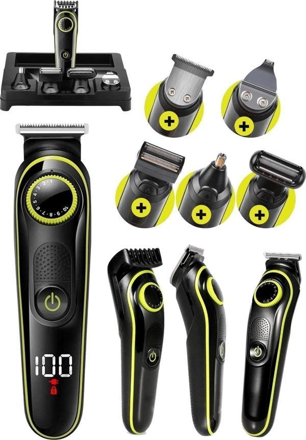 Yopigo X Go-71 New Pro Turbo Mod 5In1 Saç Sakal Vücut Tıraş Makinesi 5In1 Kablosuz Erkek Tıraş Makine Set - Image 1