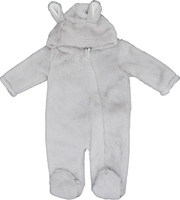 Bebecix Peluş Kapşonlu Patikli Bebek Tulumu 9705 - Image 1