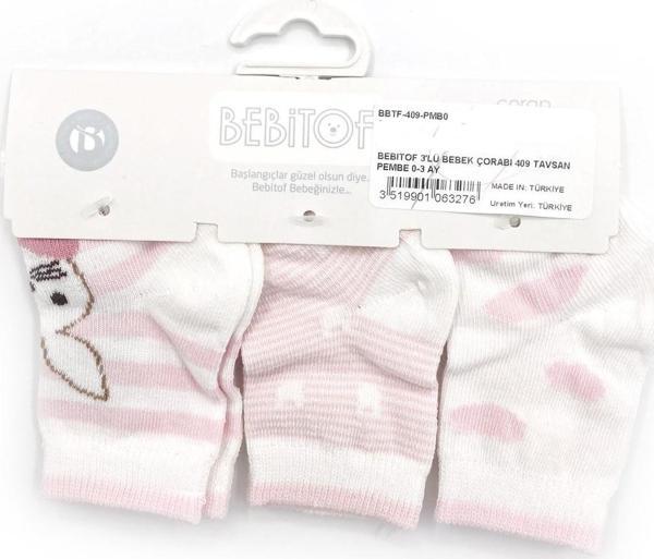 Bebitof 3'lü Bebek Çorabı 409 - Image 1